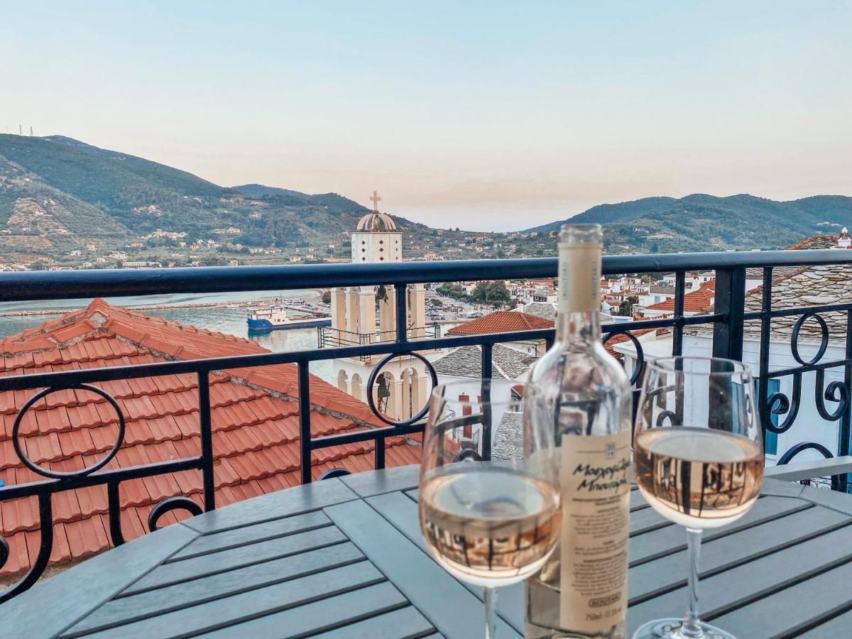 Evageliasvilla Sea View Skopelos stad Exteriör bild