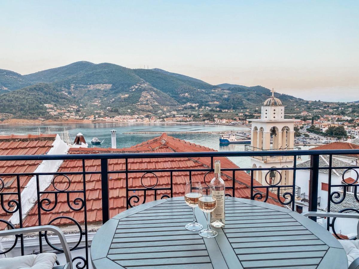 Evageliasvilla Sea View Skopelos stad Exteriör bild